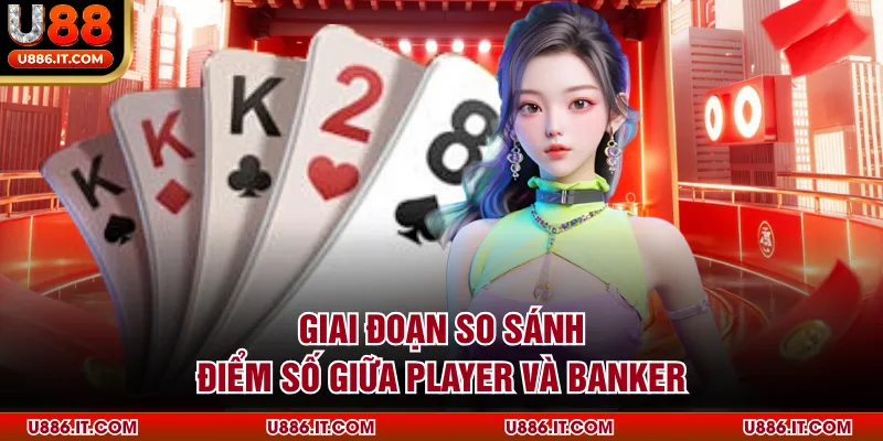 Giai đoạn so sánh điểm số giữa Player và Banker